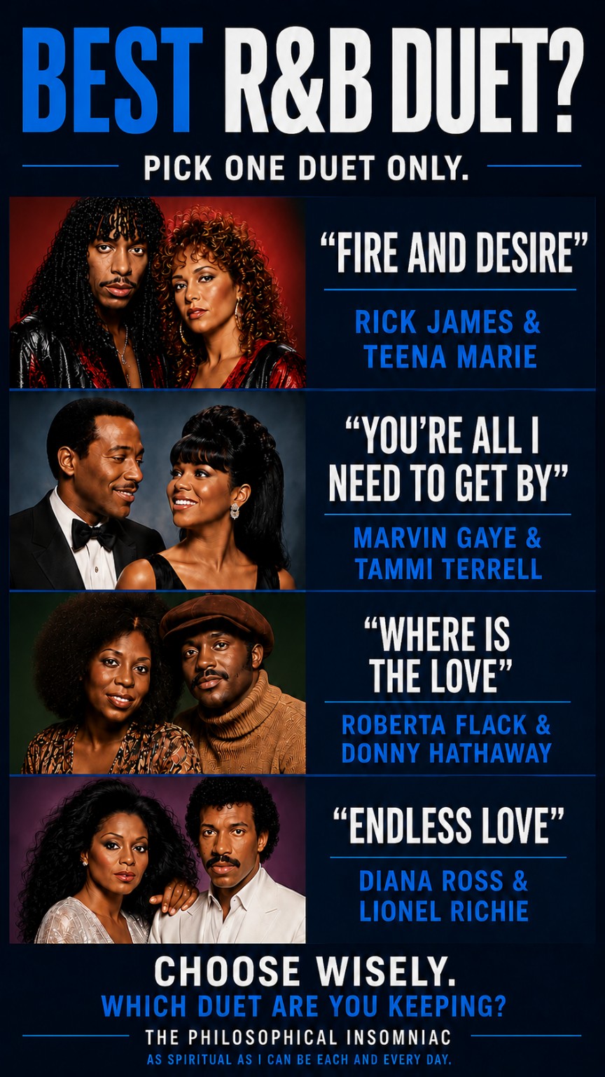 Best R&B Duet? — Pick One Duet Only — The Philosophical Insomniac graphic.