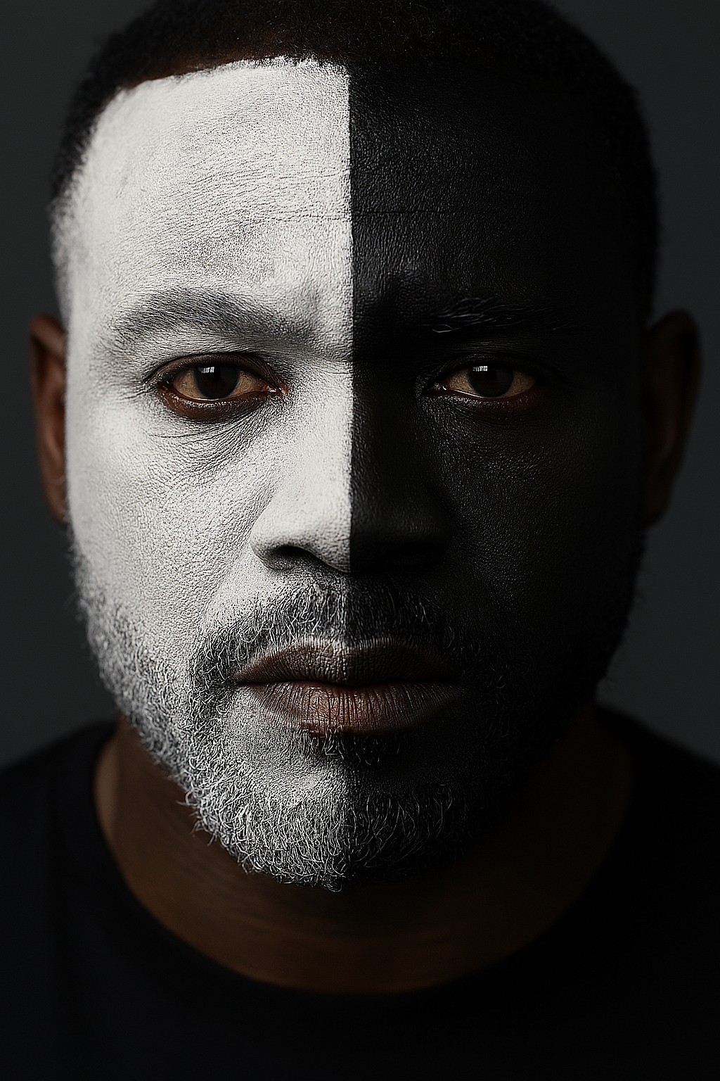 Black and White Duality Portrait — The Philosophical Insomniac graphic.