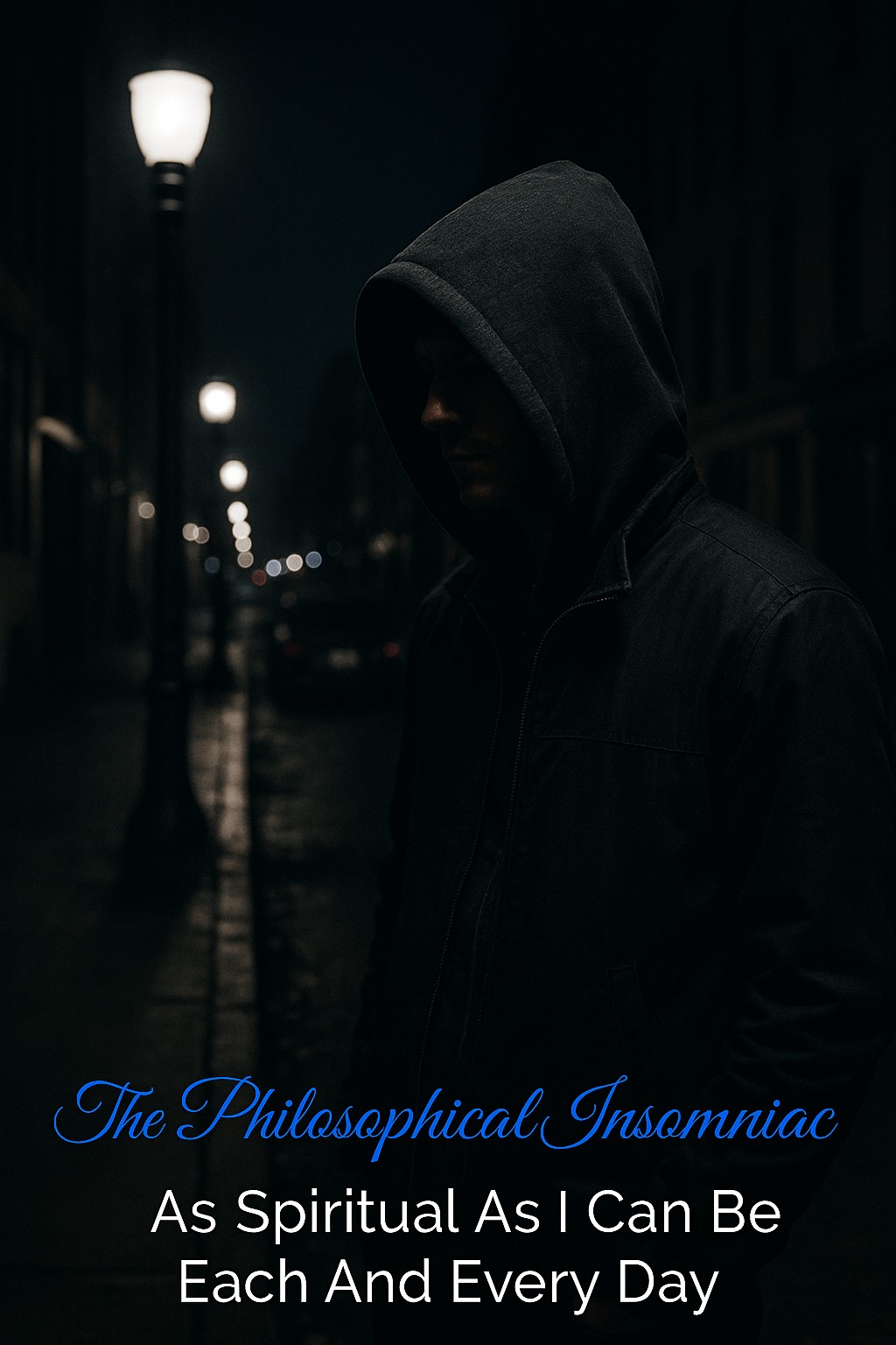 Hooded Figure at Night — The Philosophical Insomniac graphic.