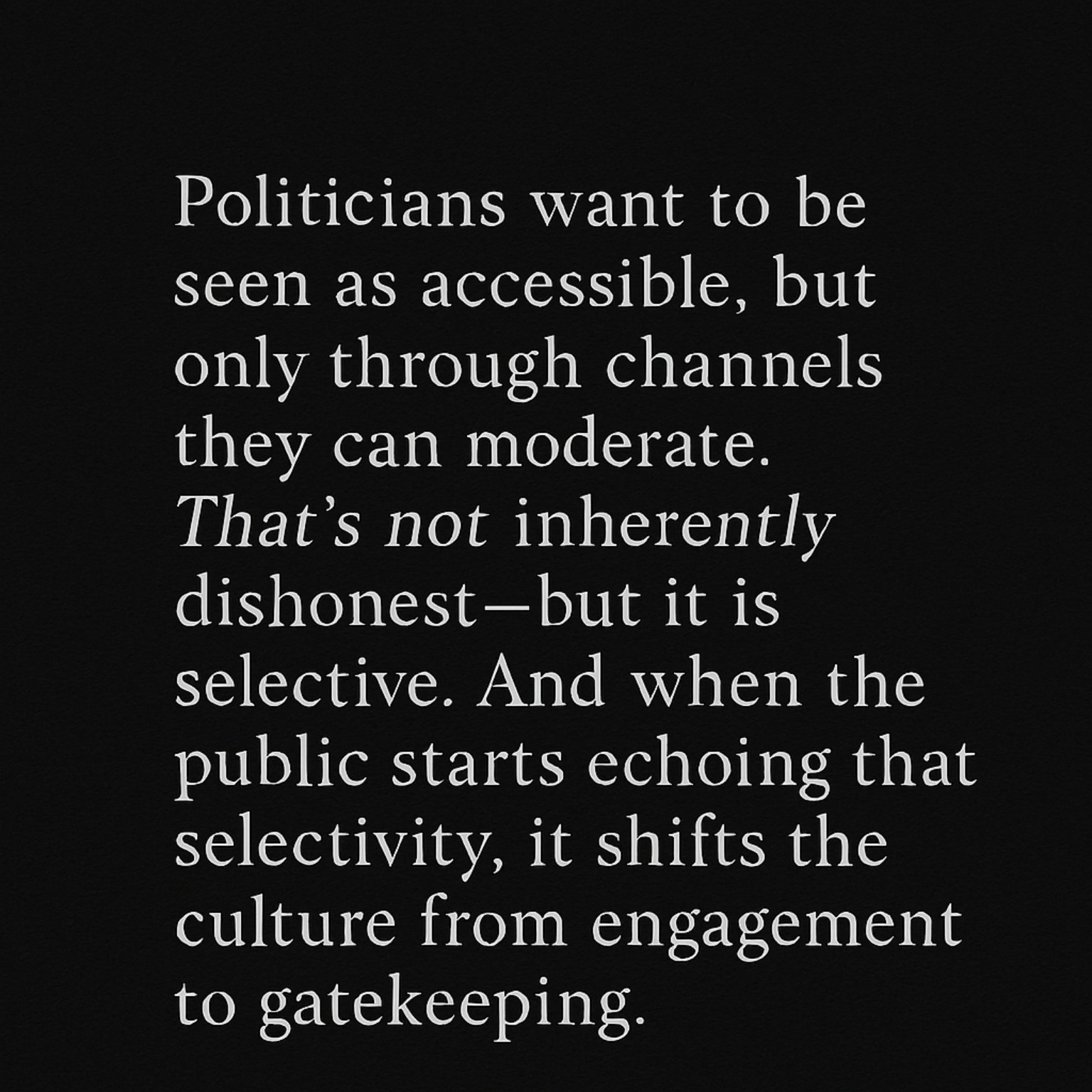 Selective Access Becomes Gatekeeping — The Philosophical Insomniac graphic.