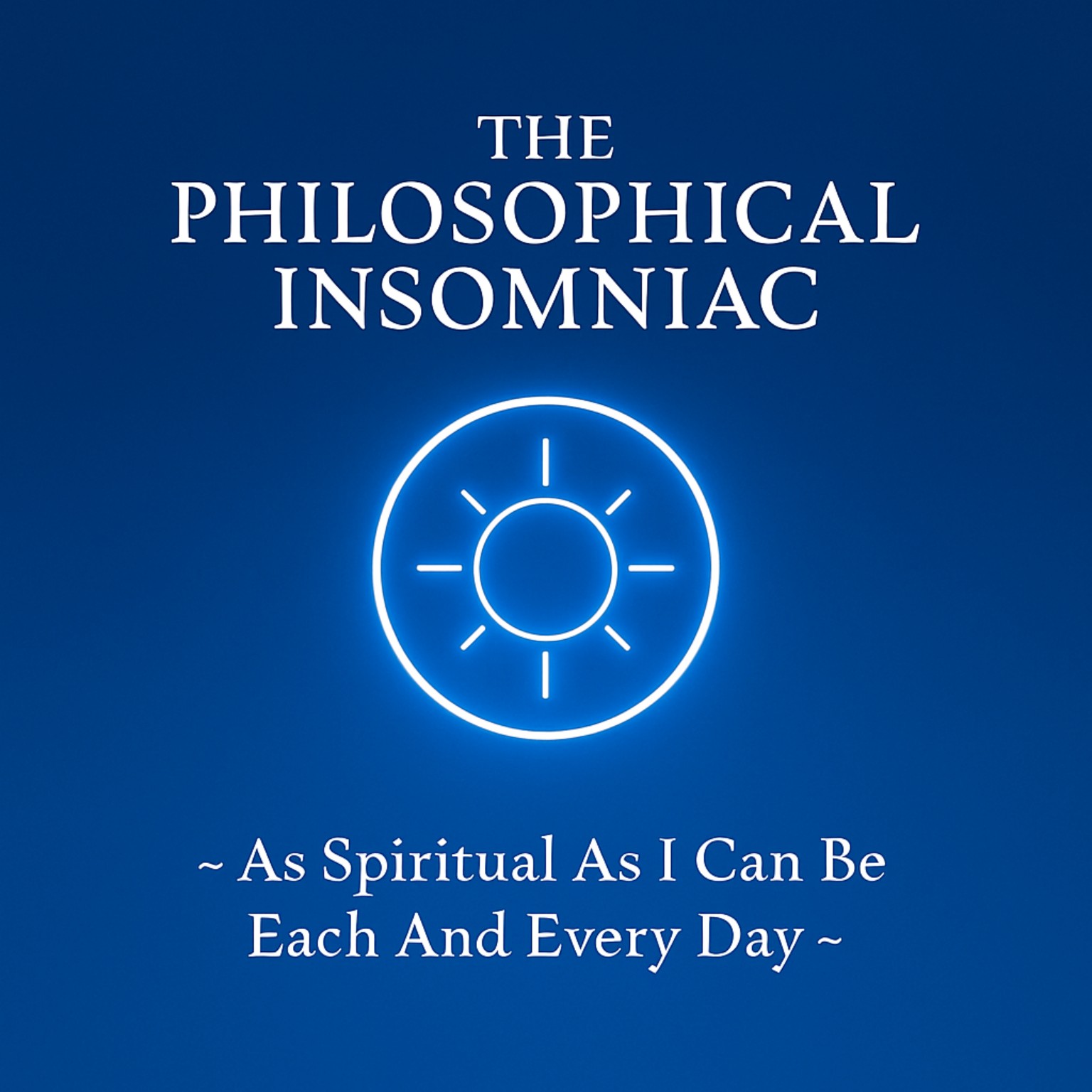 The Philosophical Insomniac — Royal Blue Brand Mark — The Philosophical Insomniac graphic.