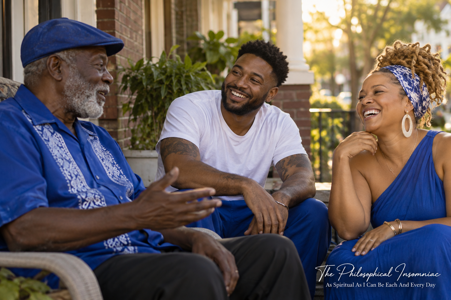 Black adults across generations sharing conversation and laughter